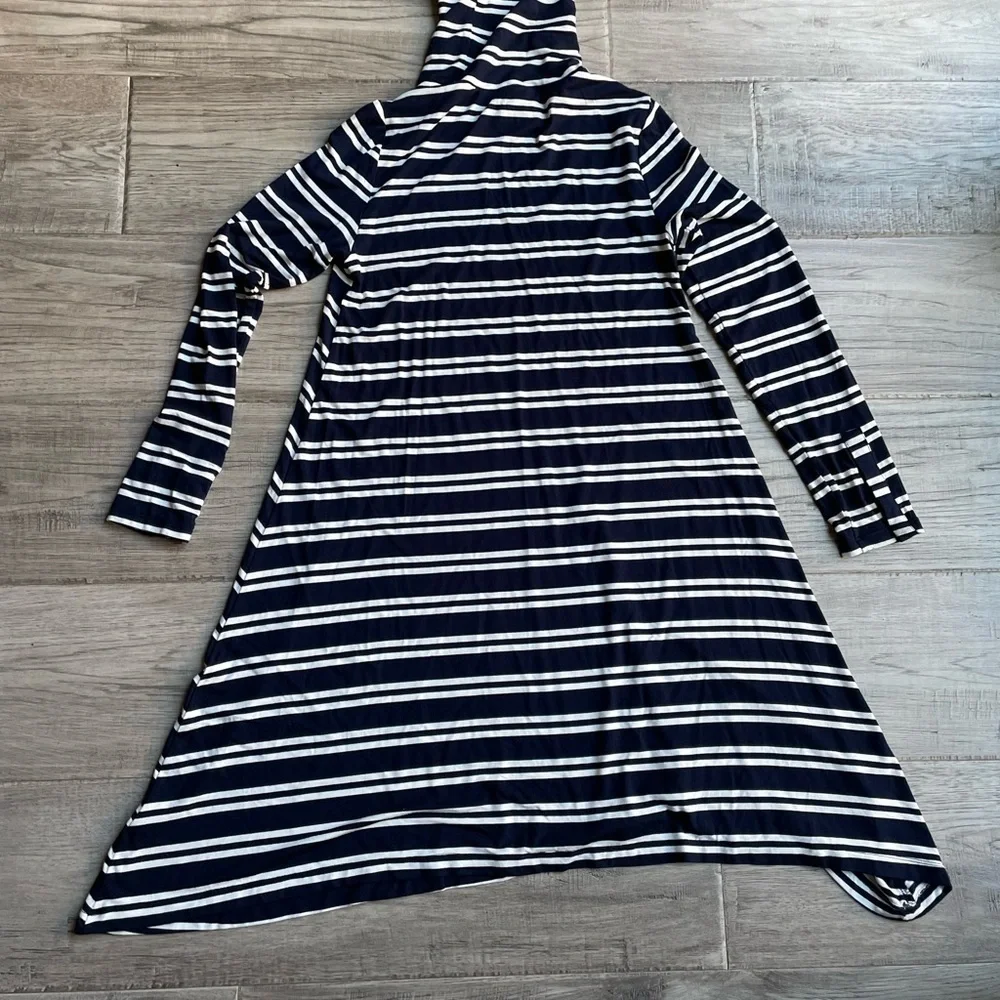 NWT Anthropologie Maeve Turtleneck Swing Dress Long Sleeve Navy/White Stripe MED